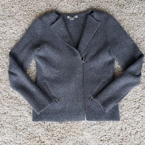 Gray zip up sweater